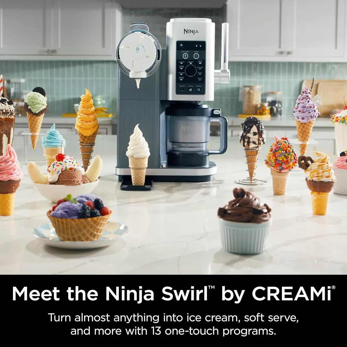 Ninja® CREAMi® Swirl 13-in-1 Soft Serve Ice Cream Machine