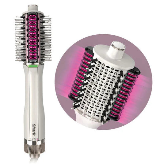 Imagen del alisador con cepillo caliente Shark Smoothstyle, que alisa y suaviza el cabello con tecnología de cepillo caliente. Incluye modos para cabello húmedo y seco, ofreciendo volumen, acabado saludable y sin frizz.